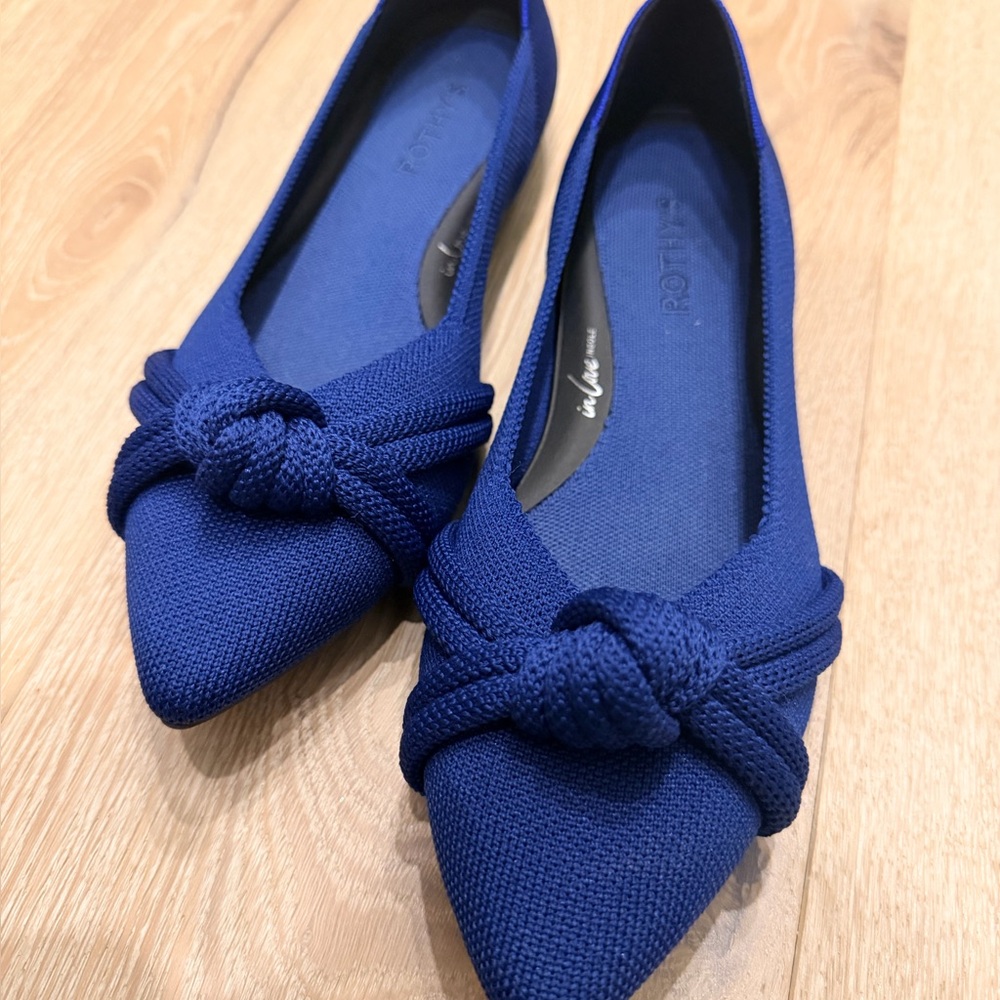 Rothy's Cobalt blue Knotted Flats 9